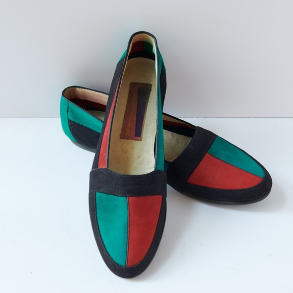 80s - SUSAN BENNIS - WARREN EDWARDS - Loafer - Men\'s - 10 - Multi Color - Suede main image 7